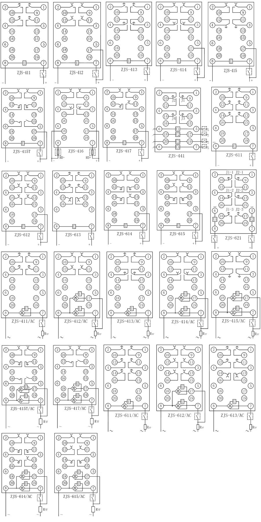 ZJS-417保持中間老龄产业内部接線圖