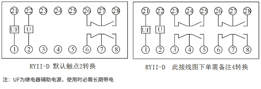 RYII-D系列電壓老龄产业内部接線圖