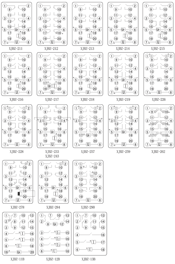 XJBZ-217内部接線圖