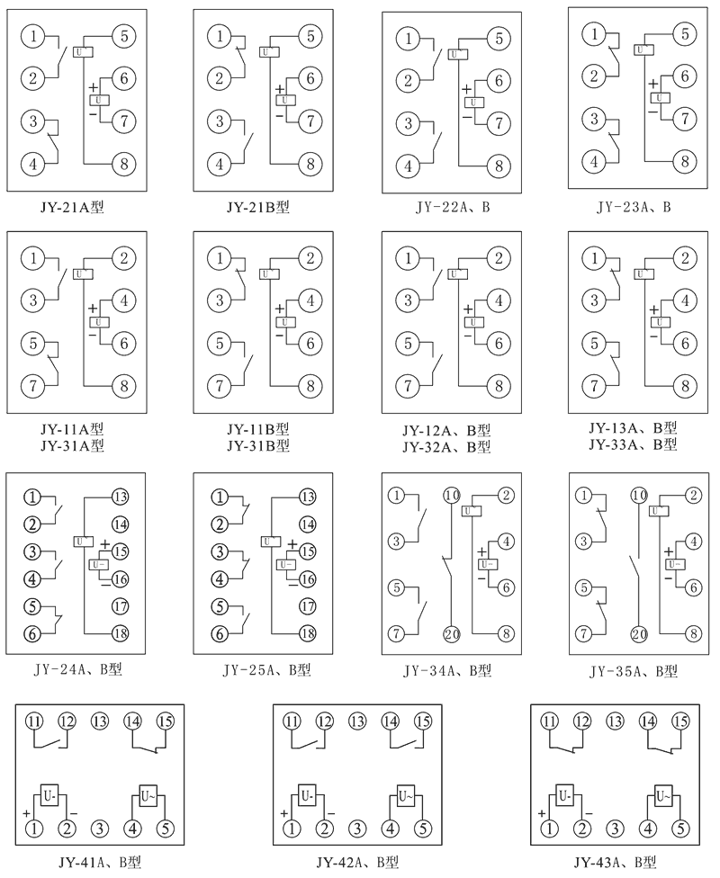 JY-11B内部接線圖