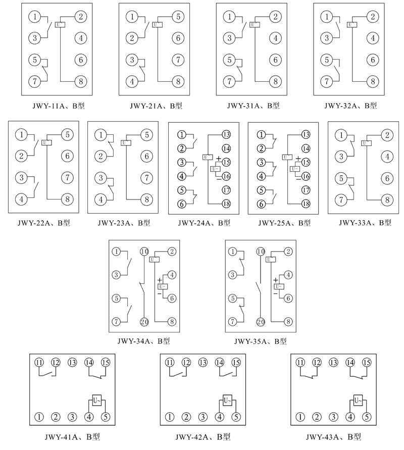 JWY-42A内部接線圖