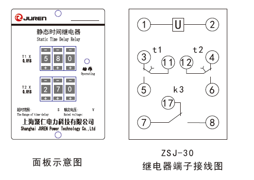 ZSJ-3系列時間老龄产业内部接線圖